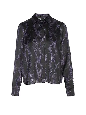 MARC CAIN | Nombre del producto: Blusa de seda
Marca: MARC CAIN
Color: negro
Categorías: Moda, Mujer

Largo de manga: Manga larga
Material: Seda
Forma del cuello: Cuello de camisa
Estampado: Animal
Corte (Prenda superior): Suelto
Estilo: Glamour | 